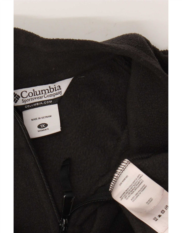 Columbia Womens Oversized Fleece Jacket UK 18 XL Black Polyester