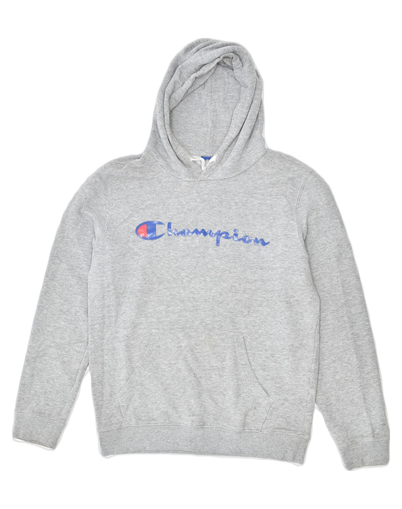 CHAMPION Mens Hoodie Jumper Medium Grey Cotton | Vintage | Thrift | Second-Hand | Used Clothing | Messina Hembry 