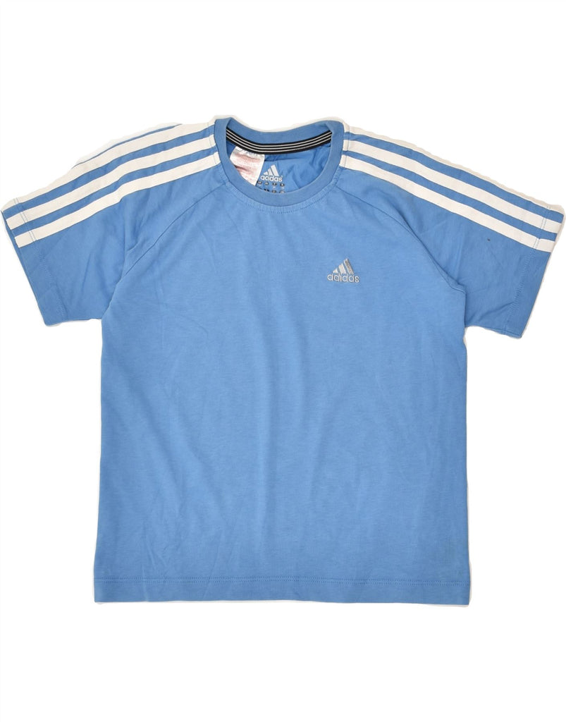 ADIDAS Boys T-Shirt Top 7-8 Years Blue Cotton | Vintage Adidas | Thrift | Second-Hand Adidas | Used Clothing | Messina Hembry 