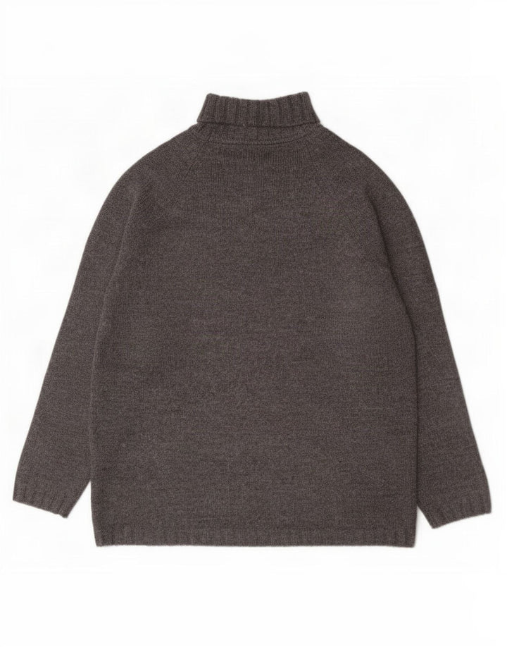 Marks & Spencer Mens St. Michael Roll Neck Jumper Sweater Large Grey Wool