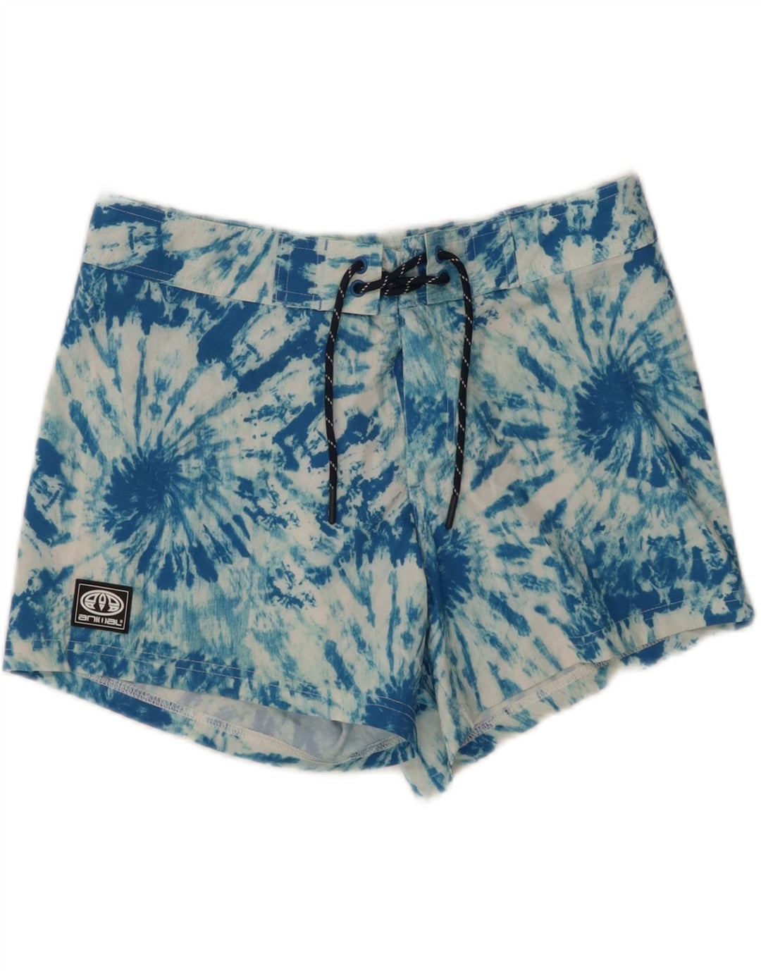 Animal Womens Swimming Shorts UK 10 Small  Blue Tie Dye Polyester
