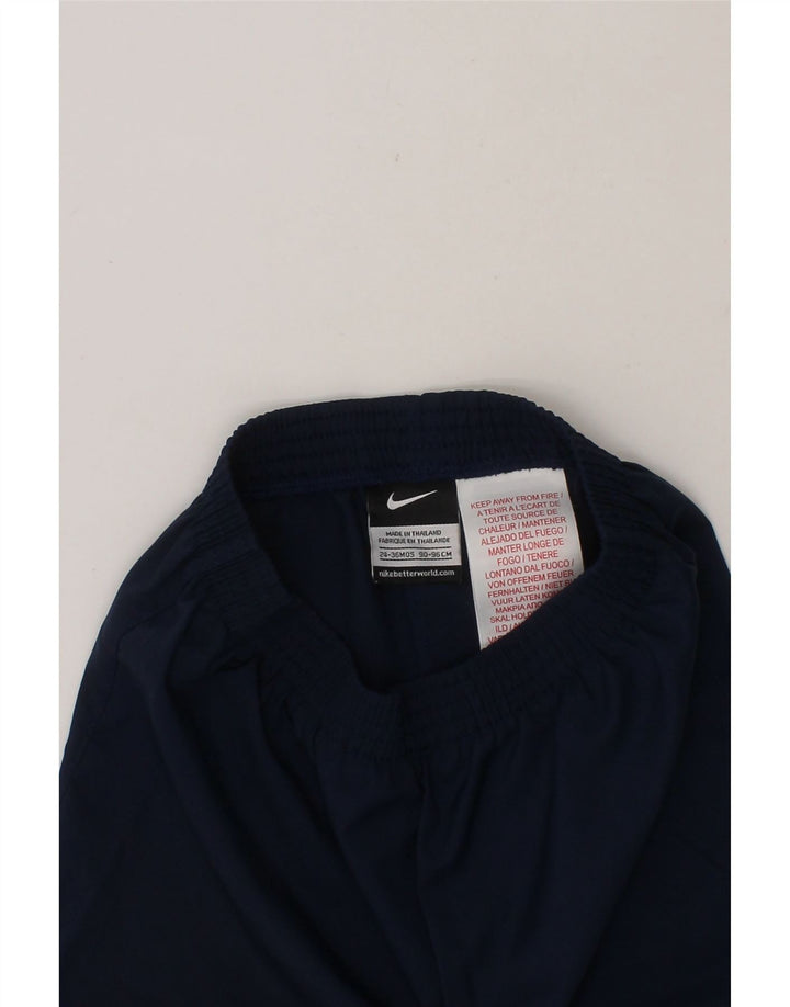 NIKE Boys FCB Sport Shorts 2-3 Years Navy Blue Polyester Vintage Nike and Second-Hand Nike from Messina Hembry 