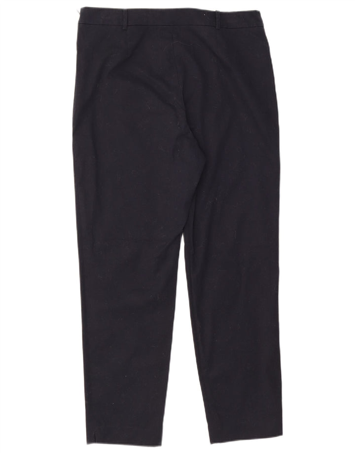 Hobbs Womens Cropped Trousers UK 12 Medium W30 L25 Navy Blue