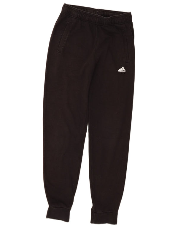 Adidas Boys Tracksuit Trousers Joggers 13-14 Years Black Cotton