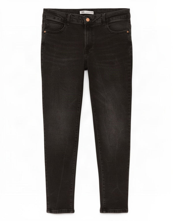 Zara Womens Skinny Jeans EU 42 Large W32 L27 Black