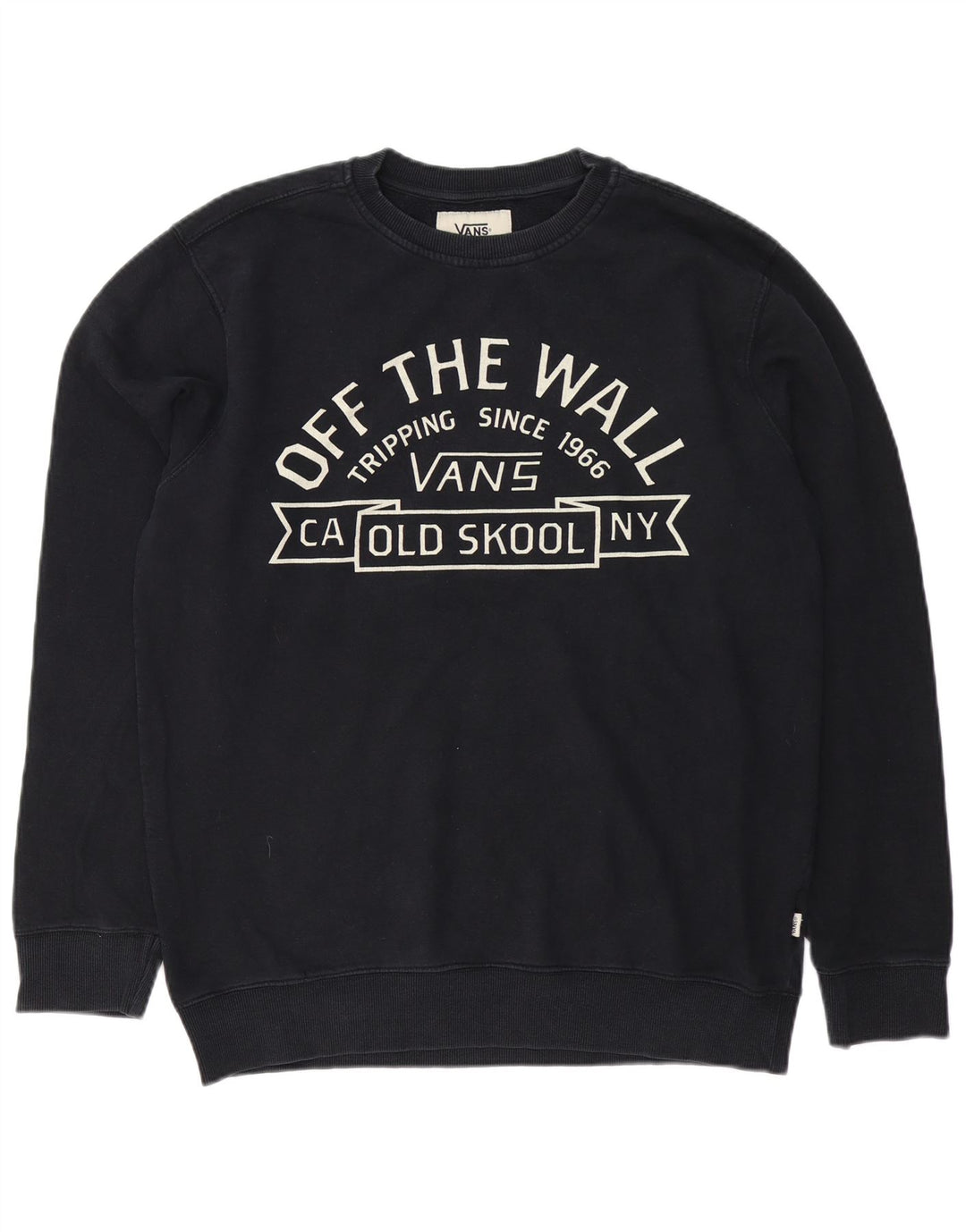 Vans Mens Graphic Sweatshirt Jumper Large Black Cotton
