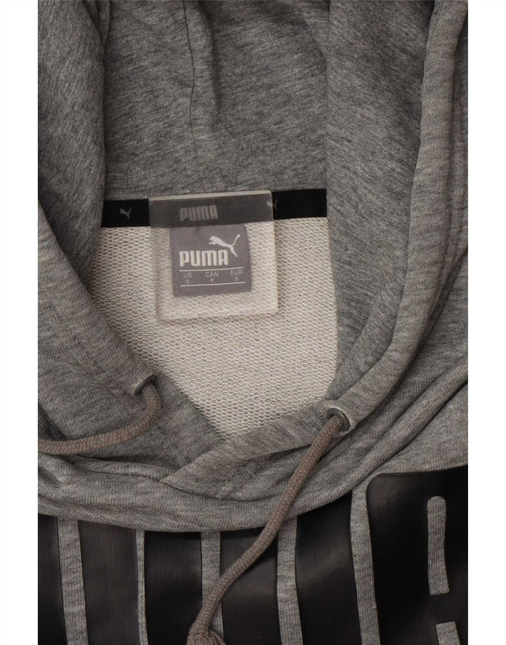 Puma Mens Graphic Hoodie Jumper Small Grey