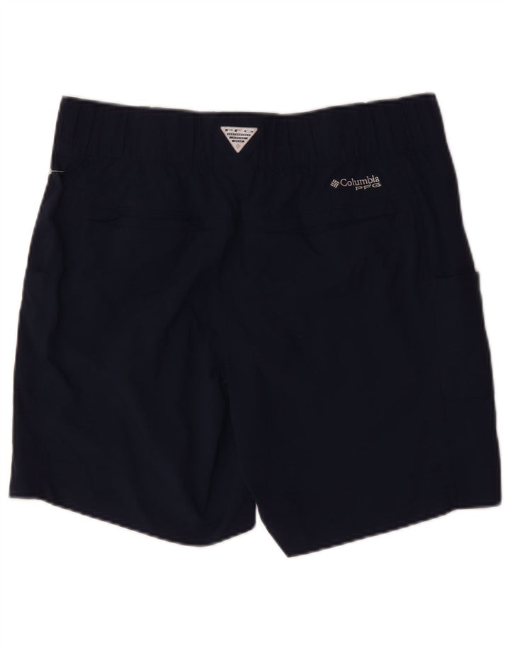 Columbia Womens Cargo Shorts US 12 Large W34 Navy Blue Nylon