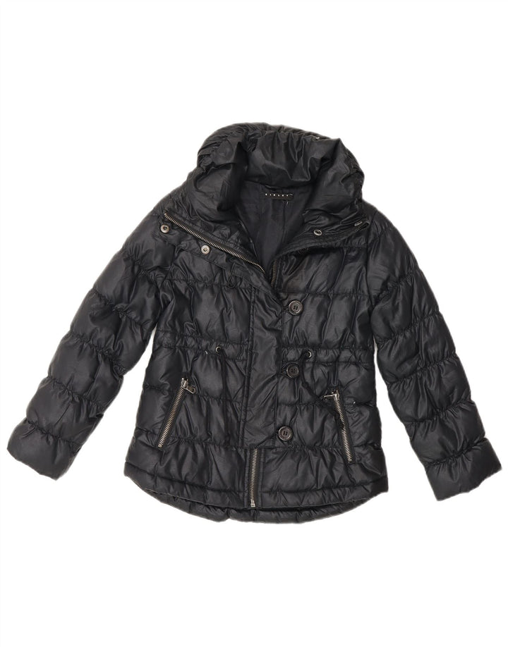 Sisley Girls Padded Jacket 5-6 Years Black Polyester