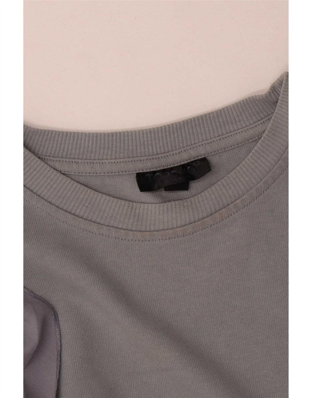 Topshop Womens Sweatshirt Jumper UK 8 Small Grey Cotton