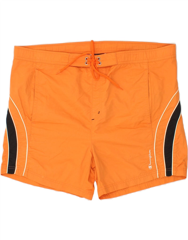 CHAMPION Mens Swimming Shorts 2XL Orange Colourblock Polyamide Vintage Champion and Second-Hand Champion from Messina Hembry 