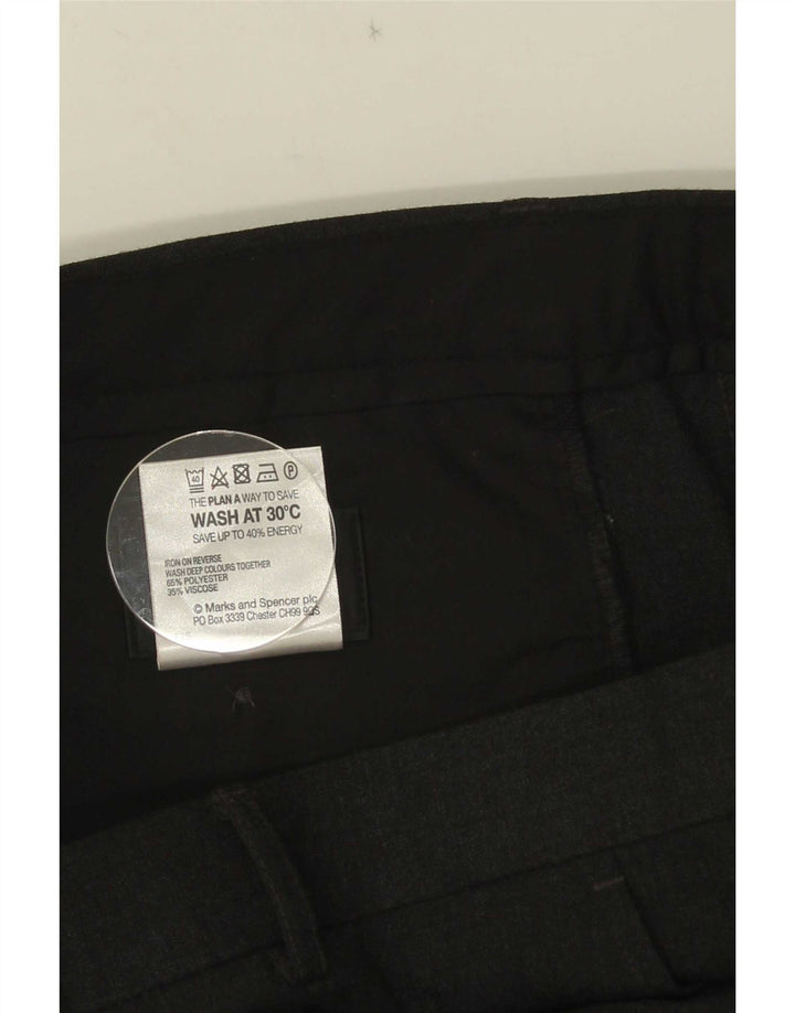 Marks & Spencer Mens Pegged Suit Trousers W34 L31 Grey Polyester