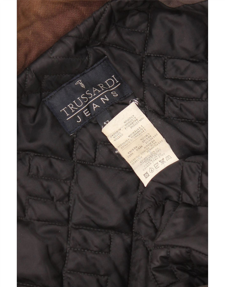 Trussardi Jeans Womens Parka Jacket IT 52 2XL Grey Polyamide