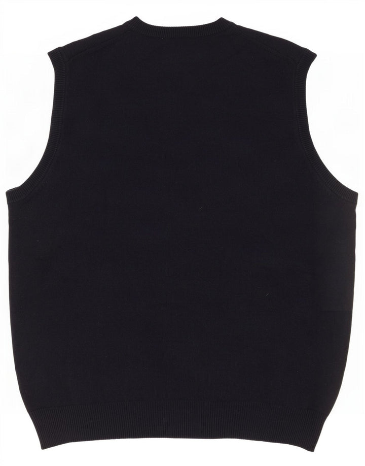 Marks & Spencer Mens Blue Harbour Vest Tank Top Large Navy Cotton
