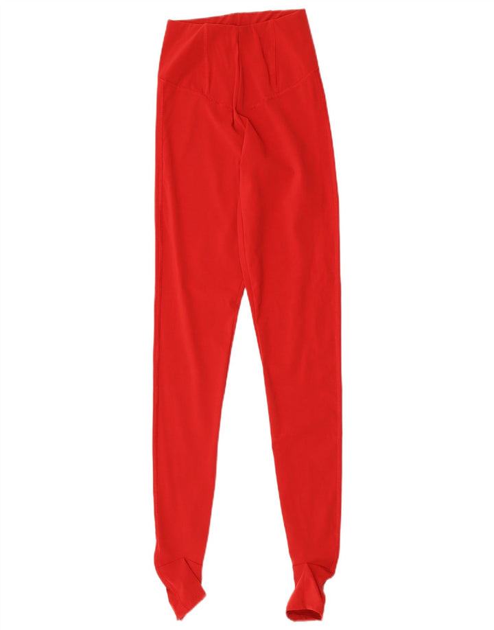 Zara Womens Stirrup Leggings UK 8 Small  Red