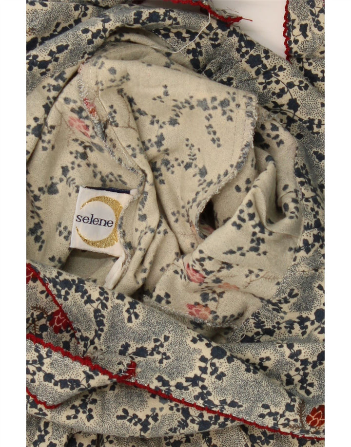 Selene Womens Sundress US 8 Medium Blue Floral