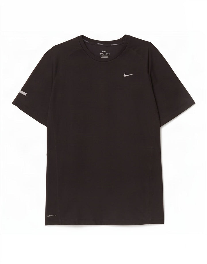 Nike Mens Dri Fit T-Shirt Top Large Black Polyester