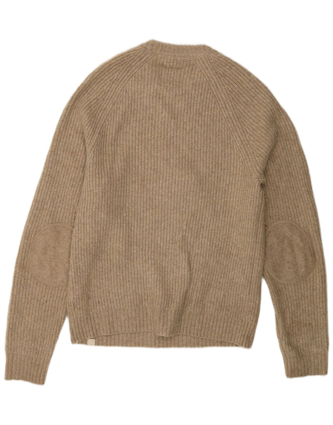 Fat Face Mens Crew Neck Jumper Sweater Medium Beige Acrylic