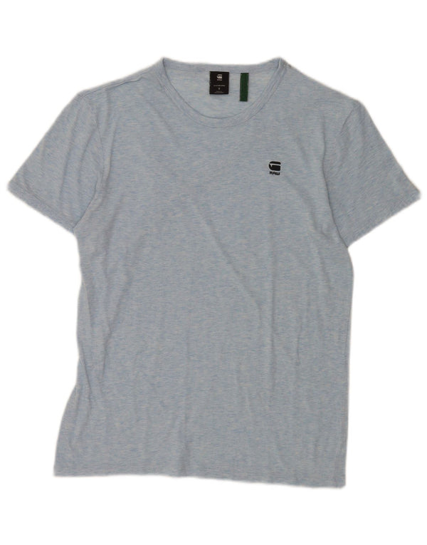 G-Star Mens T-Shirt Top Small Blue Flecked Cotton