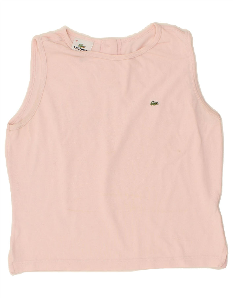 LACOSTE Womens Crop Top Size 42 Large Pink Cotton Vintage Lacoste and Second-Hand Lacoste from Messina Hembry 