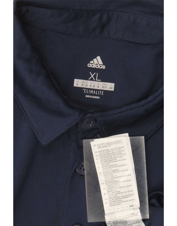 Adidas Mens Climalite Polo Shirt XL Navy Blue Polyester