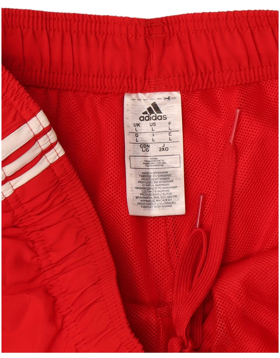 Adidas Mens Sport Shorts Large  Red Polyester