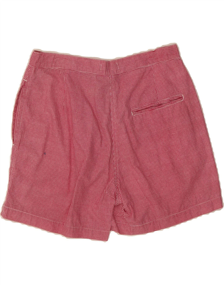 ST. BERNARD Womens Chino Shorts UK 12 Medium W28  Pink Check Vintage St. Bernard and Second-Hand St. Bernard from Messina Hembry 