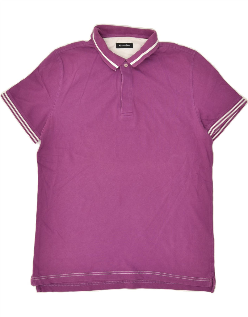 MASSIMO DUTTI Mens Polo Shirt Large Purple | Vintage Massimo Dutti | Thrift | Second-Hand Massimo Dutti | Used Clothing | Messina Hembry 