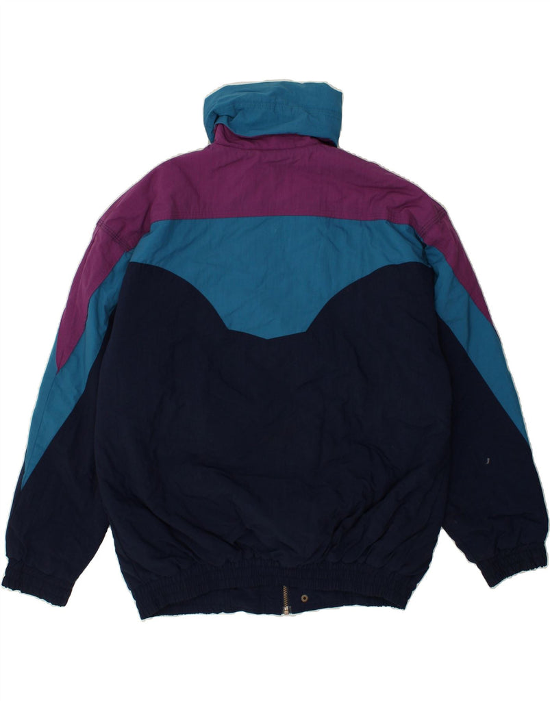 C&A Mens Duffle Windbreaker Jacket UK 38 Medium Black Colourblock Nylon | Vintage C&A | Thrift | Second-Hand C&A | Used Clothing | Messina Hembry 