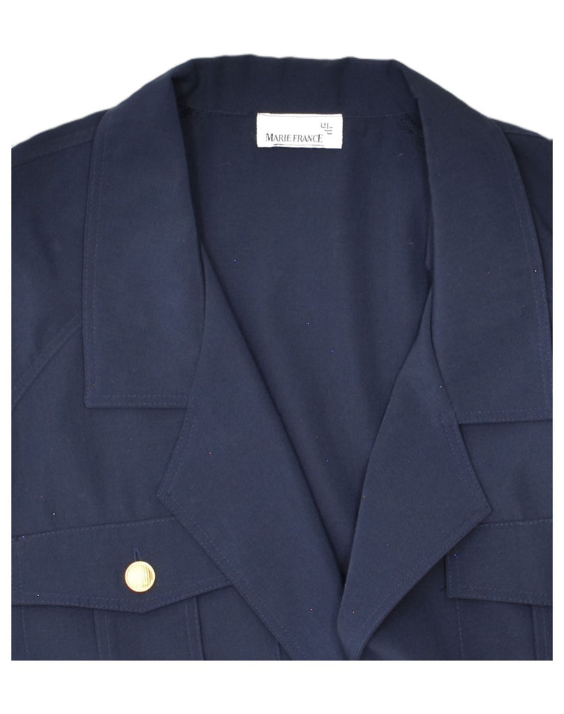 VINTAGE Womens 3 Button Blazer Jacket UK 16 Large Blue | Vintage Vintage | Thrift | Second-Hand Vintage | Used Clothing | Messina Hembry 