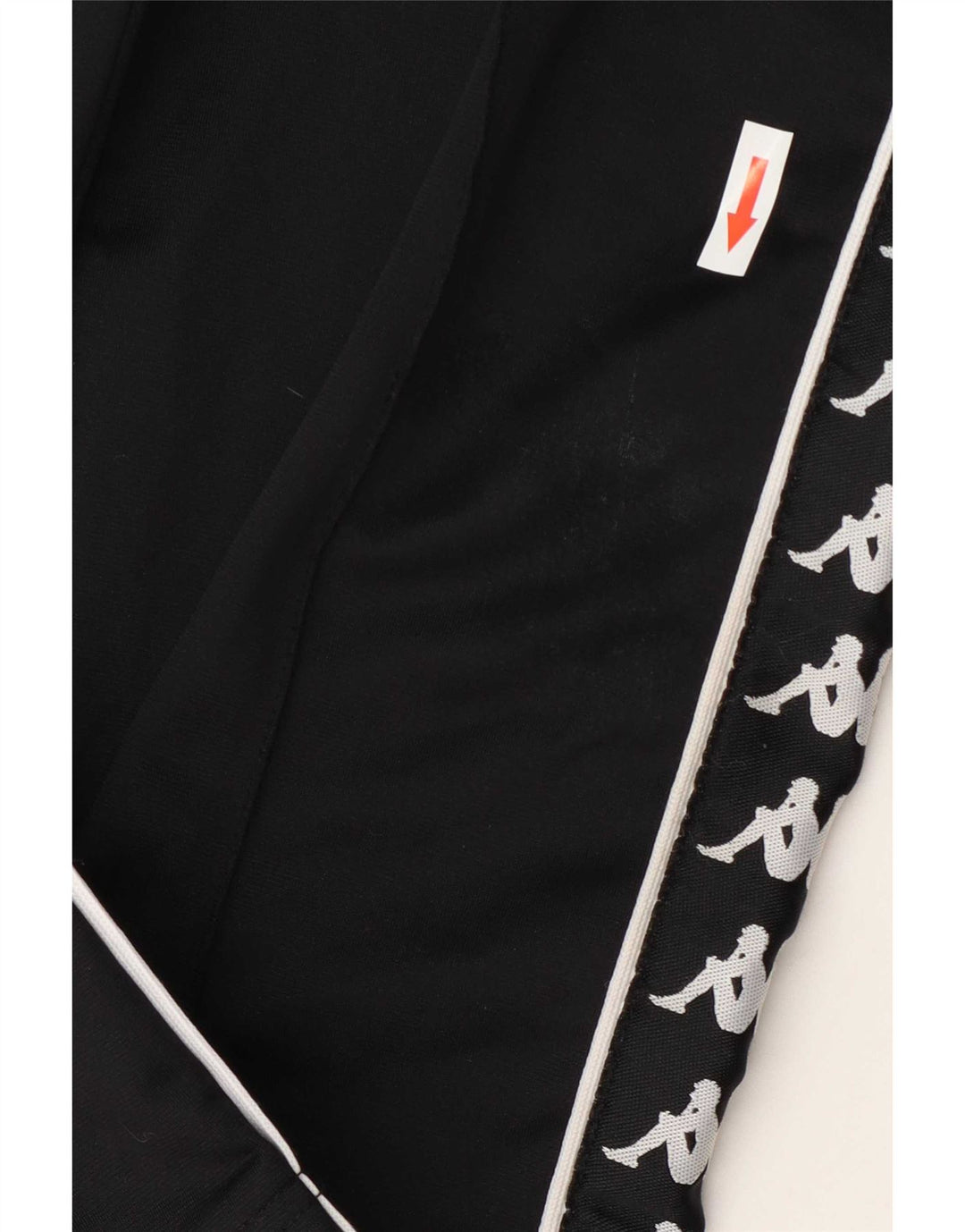 Kappa Boys Graphic Tracksuit Trousers 7-8 Years Black Polyester