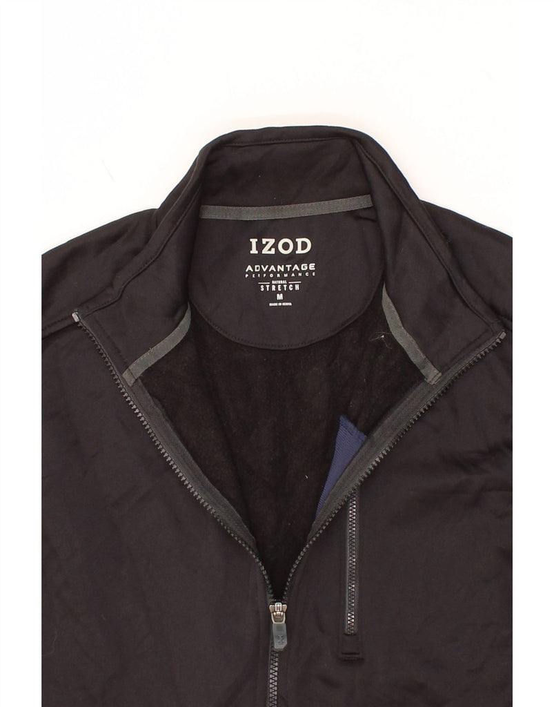 IZOD Mens Sleeveless Tracksuit Top Jacket Medium Black Polyester Vintage Izod and Second-Hand Izod from Messina Hembry 