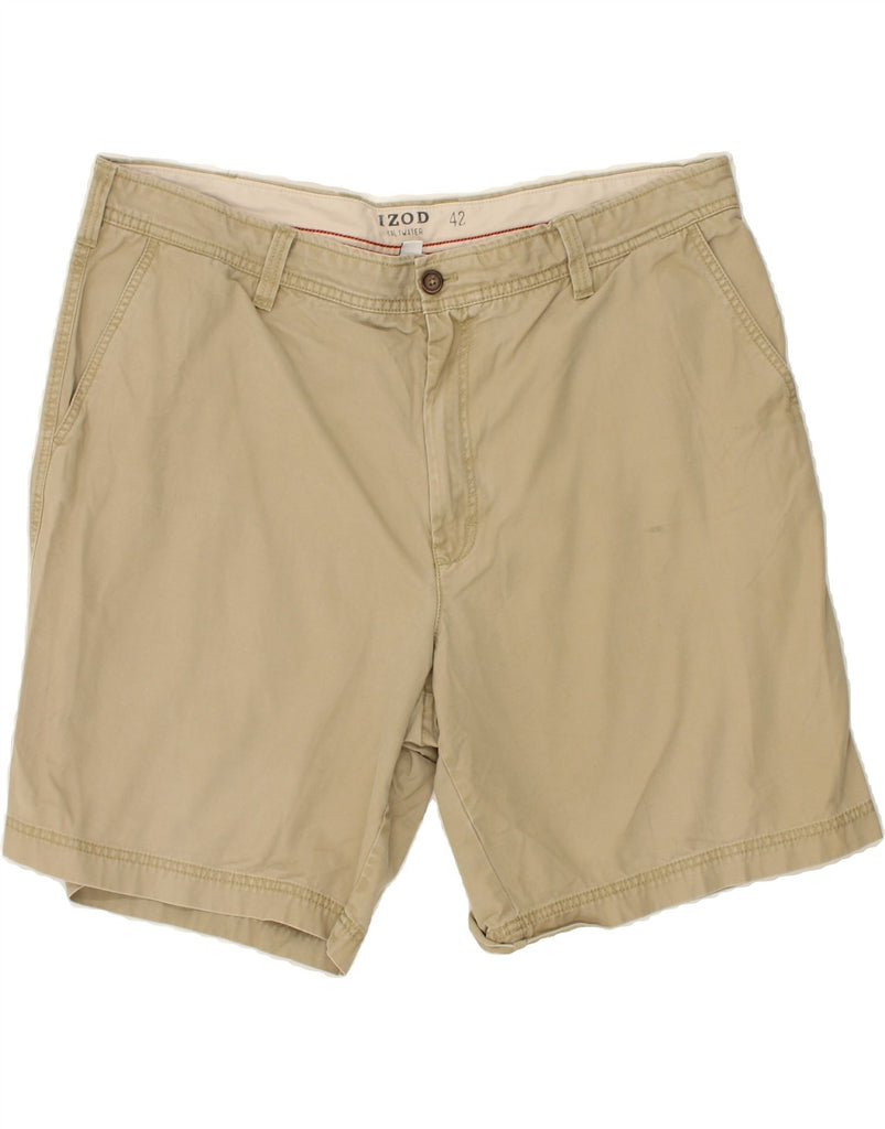 IZOD Mens Salt Water Chino Shorts W42 2XL Beige Cotton Vintage Izod and Second-Hand Izod from Messina Hembry 