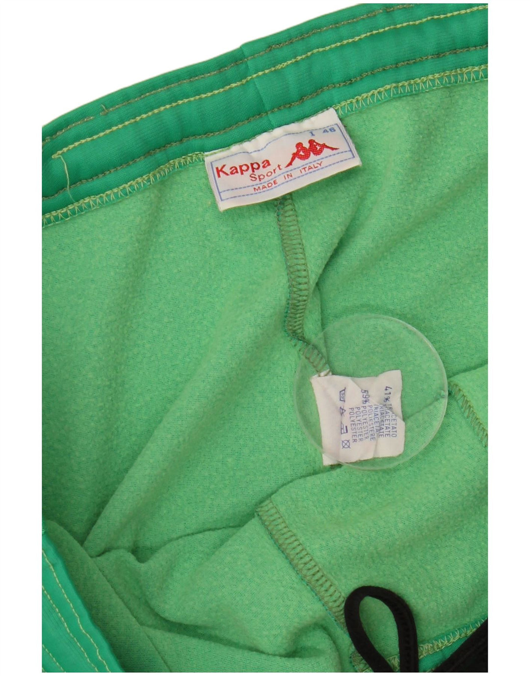 Kappa Mens Graphic Tracksuit Trousers IT 46 Small Green Polyester