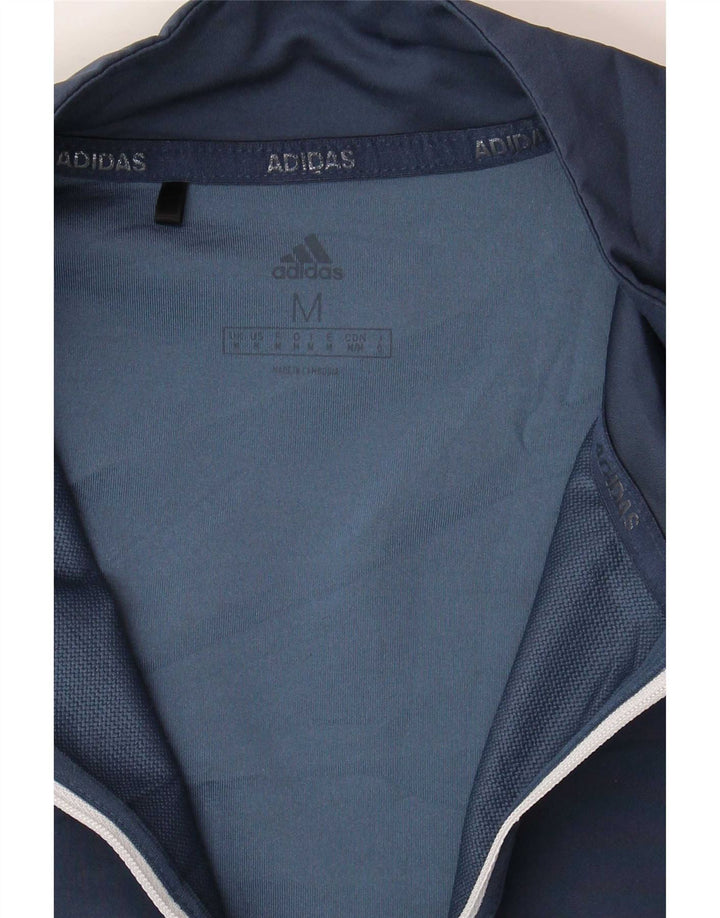 Adidas Mens Graphic Pullover Tracksuit Top Medium Navy Blue Colourblock