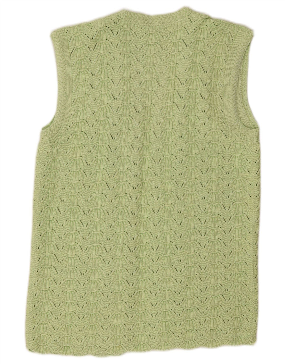 Vintage Womens Open Cardigan Sweater UK 14 Medium Green