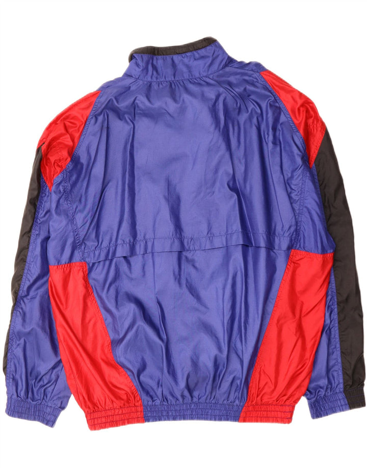 NIKE Mens Loose Fit Pullover Windbreaker Jacket UK 44 2XL Blue Colourblock