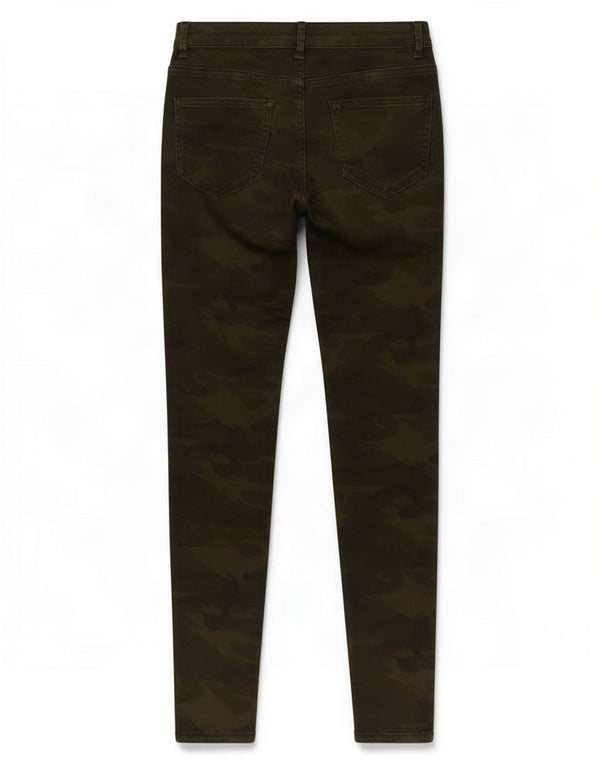 Zara Womens Skinny Jeans EU 36 XS W26 L27 Khaki Camouflage Cotton