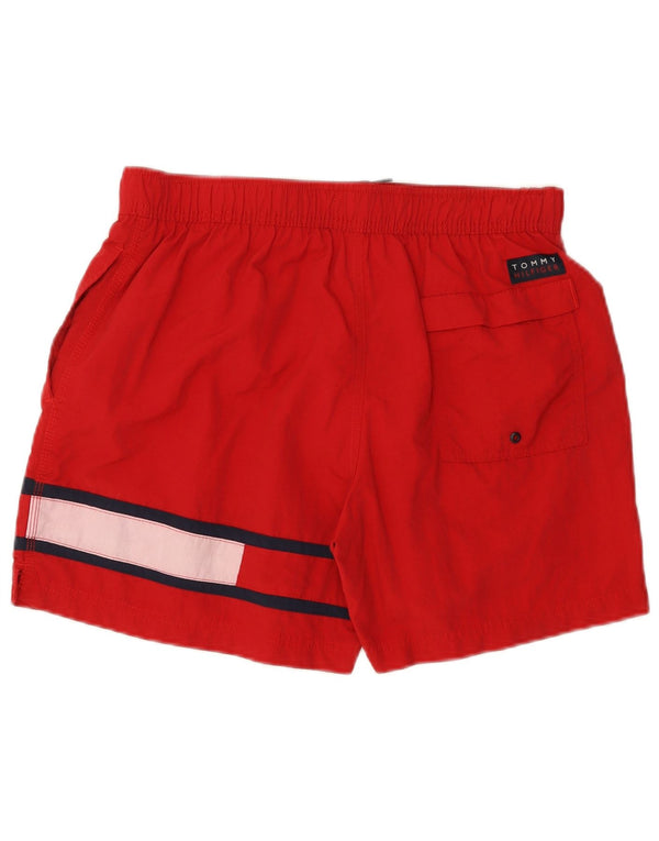 Tommy Hilfiger Mens Slim Fit Swimming Shorts Large Red Colourblock