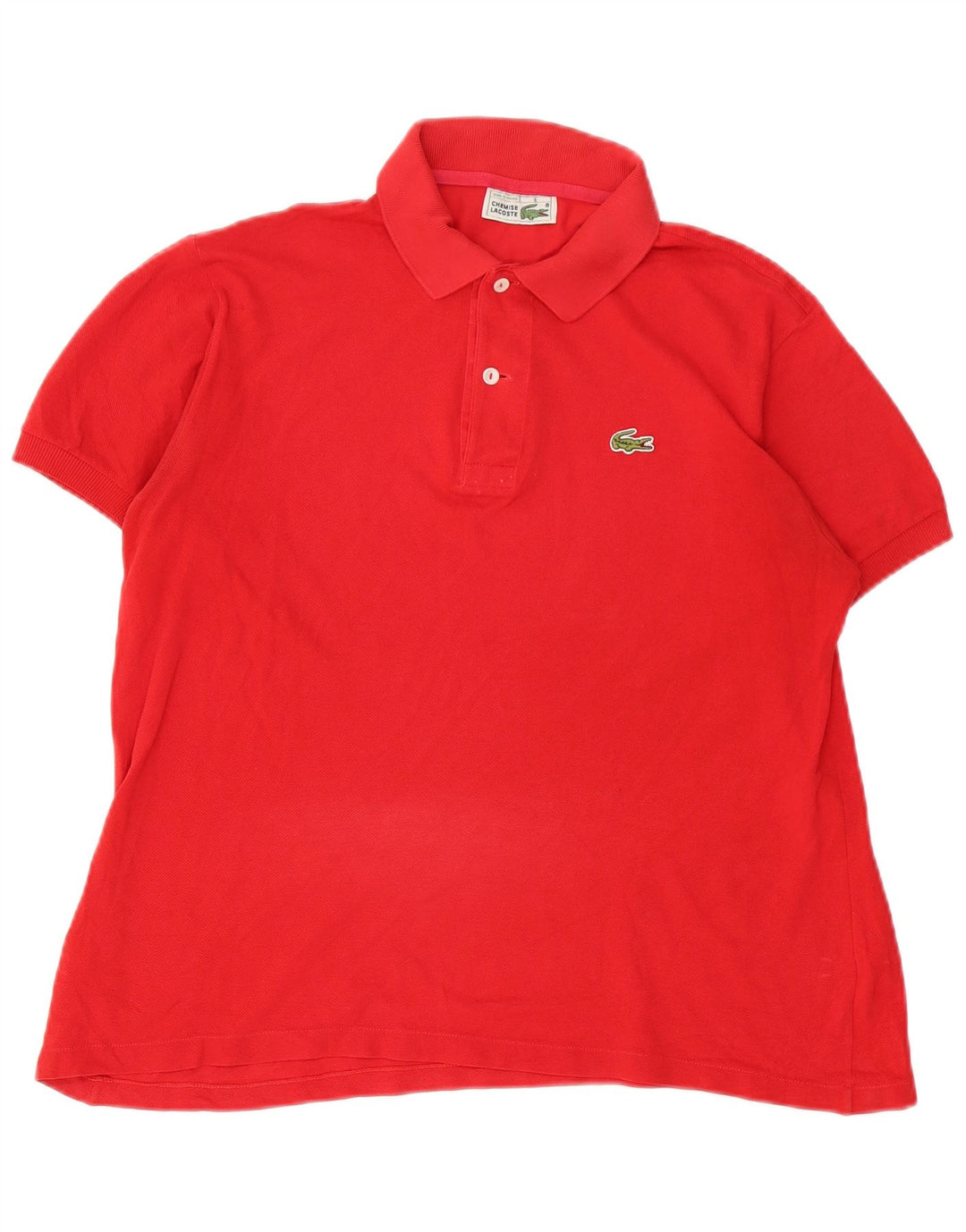 Lacoste Mens Polo Shirt Size 5 Large Red Cotton