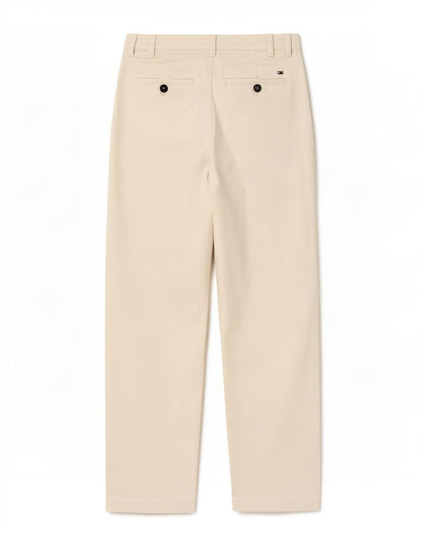 Tommy Hilfiger Womens High Waist Chino Trousers UK 4 XS W24 L24 White