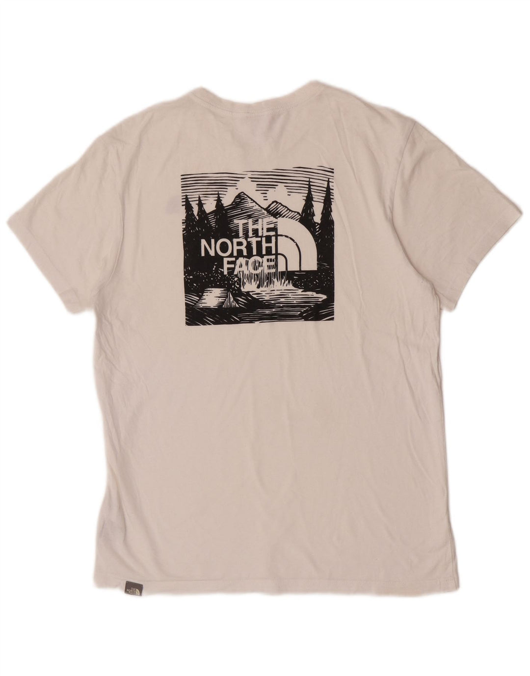 The North Face Mens Graphic T-Shirt Top Medium White Cotton