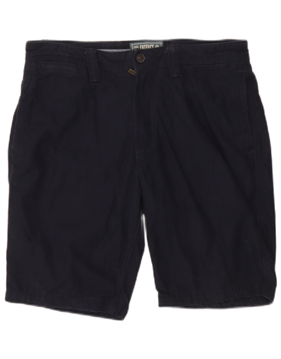Fat Face Mens Chino Shorts W34 Large Navy Blue Cotton