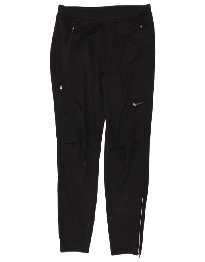 Nike Womens Tracksuit Trousers UK 14 Large Black Polyester