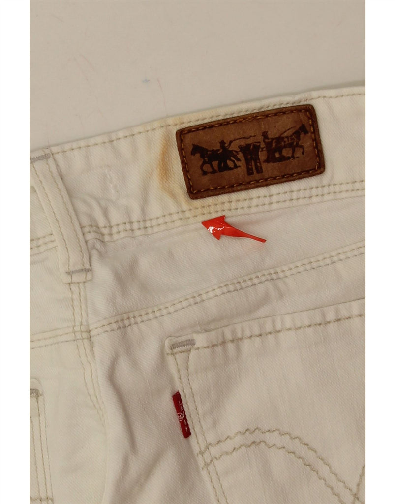 LEVI'S Womens 571 Slim Fit Casual Trousers W29 L34 White Cotton Vintage Levi's and Second-Hand Levi's from Messina Hembry 