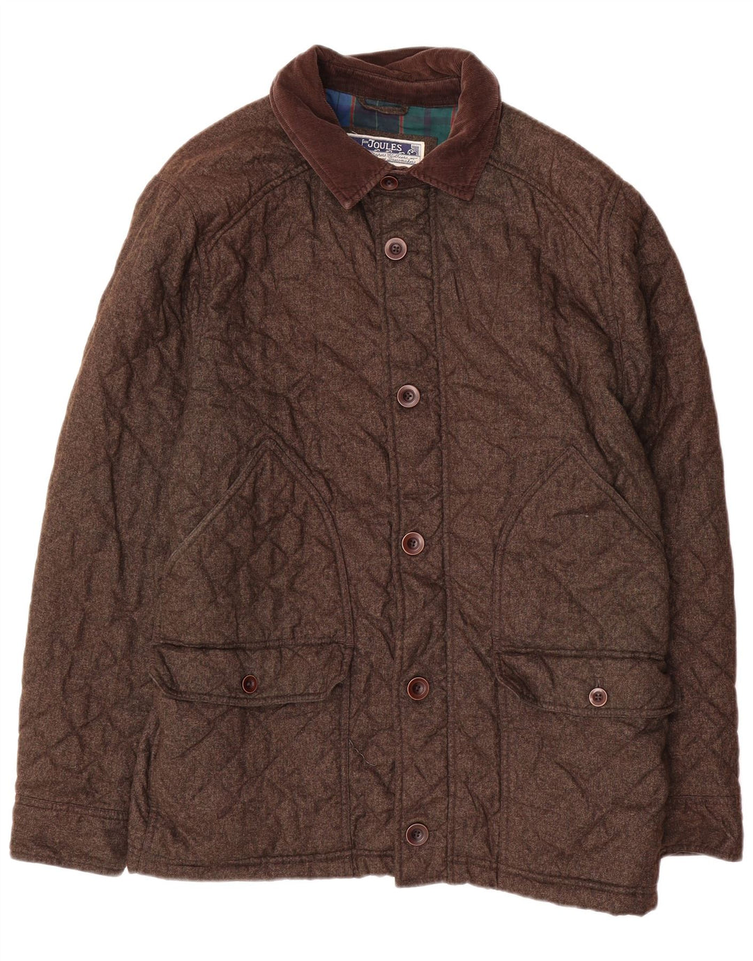 Joules Mens Quilted Jacket UK 42 XL Brown Polyester
