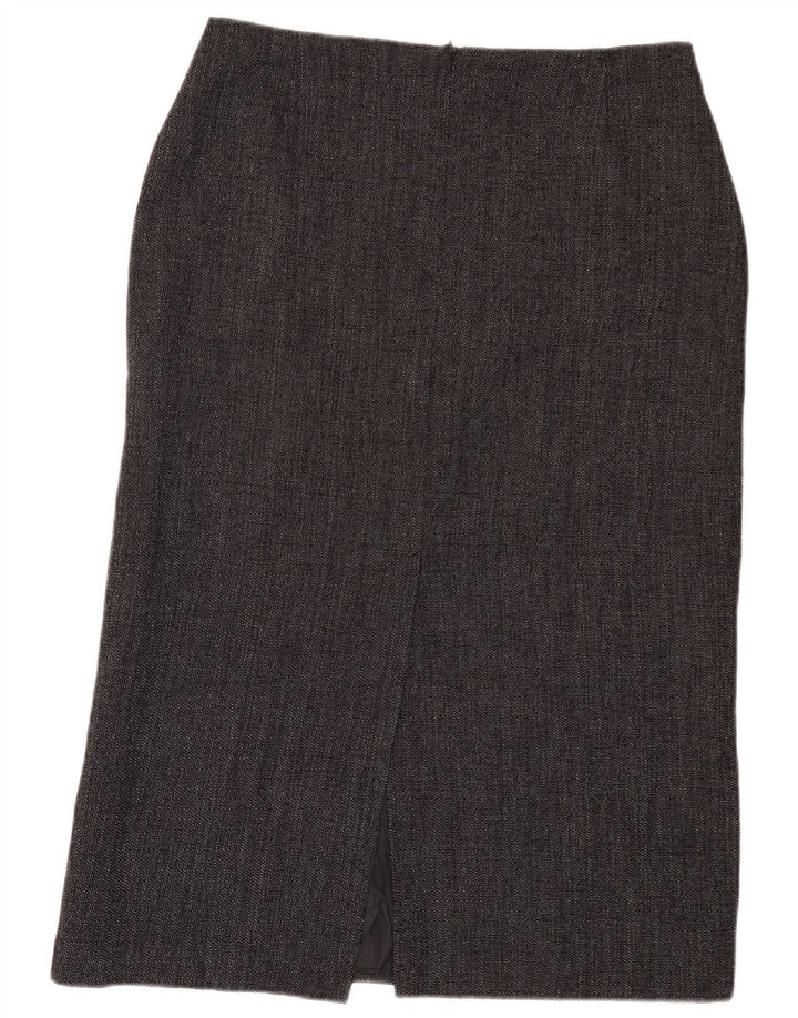 Marks & Spencer Womens Midi Straight Skirt UK 14 Large W32  Grey