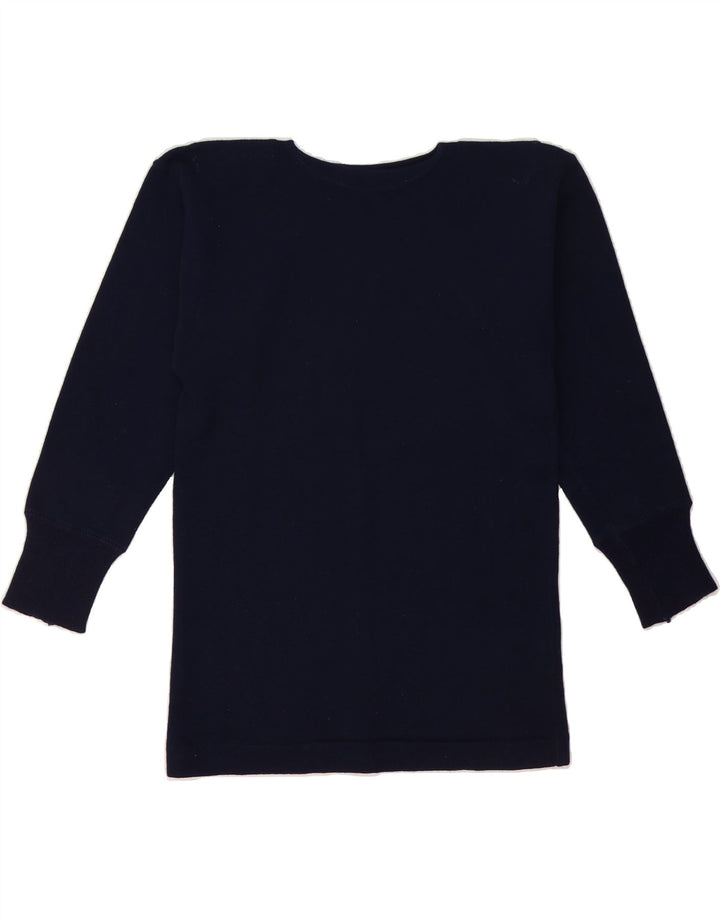 VINTAGE Womens Top Long Sleeve UK 14 Medium Black Vintage Vintage and Second-Hand Vintage from Messina Hembry 