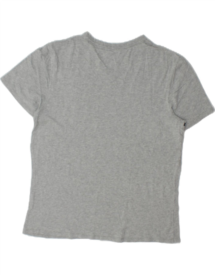 TOMMY HILFIGER Mens Graphic T-Shirt Top Large Grey Vintage Tommy Hilfiger and Second-Hand Tommy Hilfiger from Messina Hembry 