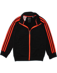 ADIDAS Girls Climalite Tracksuit Top Jacket 5-6 Years Black Polyester